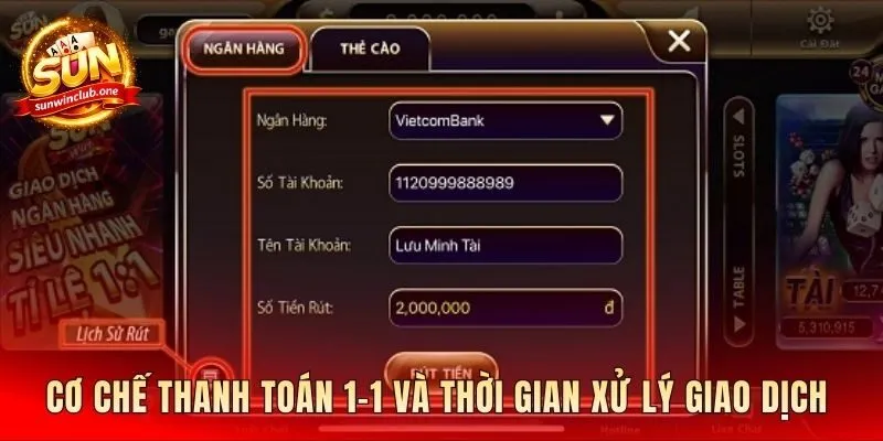 Tỷ lệ giao dịch 1:1 và thời gian xử lý chỉ từ 5 phút