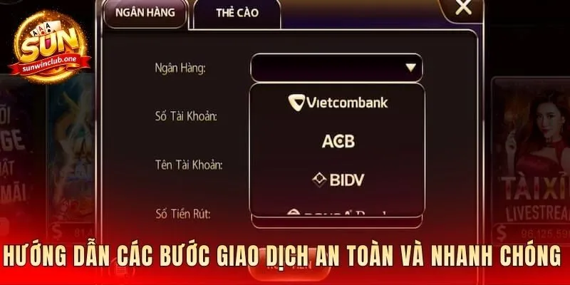 Các bước thực hiện lệnh rút tiền sunwin an toàn suôn sẻ